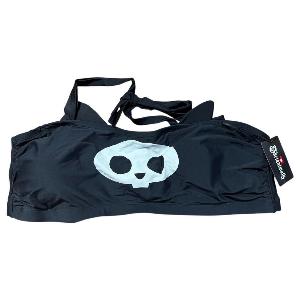 Hot Topic Women's Plus Size Skelanimals Kit Swim Top Bikini Size 5 5X New